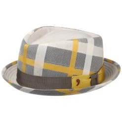 Alfonso DEste Diamond Stoffhut By Alfonso D´Este -Hutshopping-Shop Diamond Stoffhut by Alfonso D Este grau gelb.58998 rf281