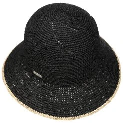 Eliza Raffiaglocke Strohhut By Seeberger -Hutshopping-Shop Eliza Raffiaglocke Strohhut by Seeberger schwarz.53078 1rf4