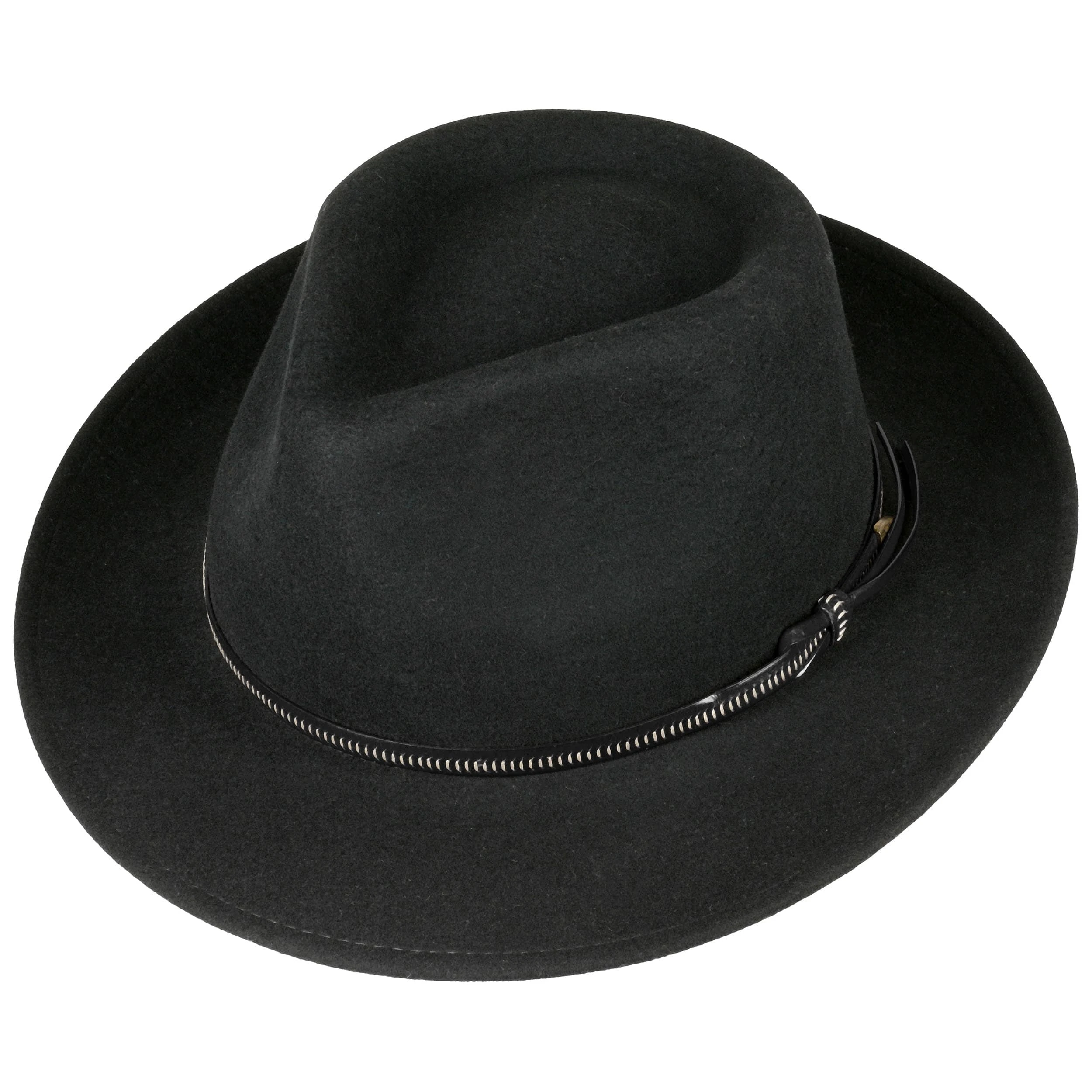 Fedora Wollfilzhut Mit Lederband By Lierys 2 Fedora Wollfilzhut Mit Lederband By Lierys – Bild 2