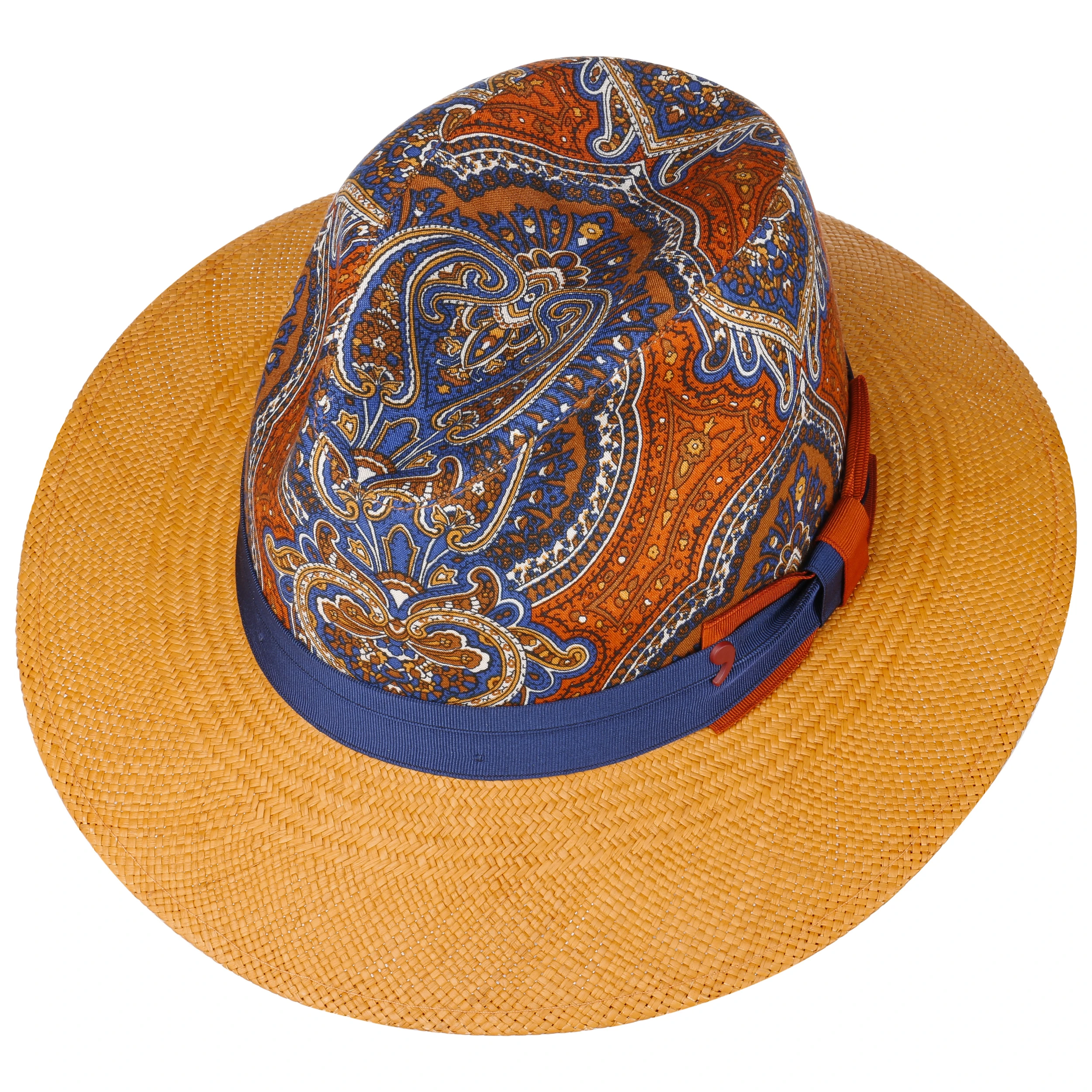 Alfonso DEste Paisley Crown Panamahut By Alfonso D´Este 2 Alfonso DEste Paisley Crown Panamahut By Alfonso D´Este – Bild 2