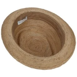 Twotone Crochet Pork Pie Strohhut By Lierys -Hutshopping-Shop Twotone Crochet Pork Pie Strohhut by Lierys natur blau.61532 2rf194