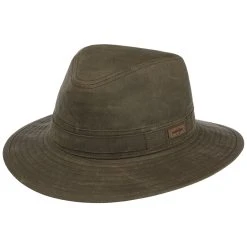 Vintage Wax Traveller Baumwollhut By Stetson -Hutshopping-Shop Vintage Wax Traveller Baumwollhut by Stetson dunkelbraun.62778 rf17